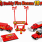 Coffret voiture avec accessoires - Pompiers et secours 10 pièces