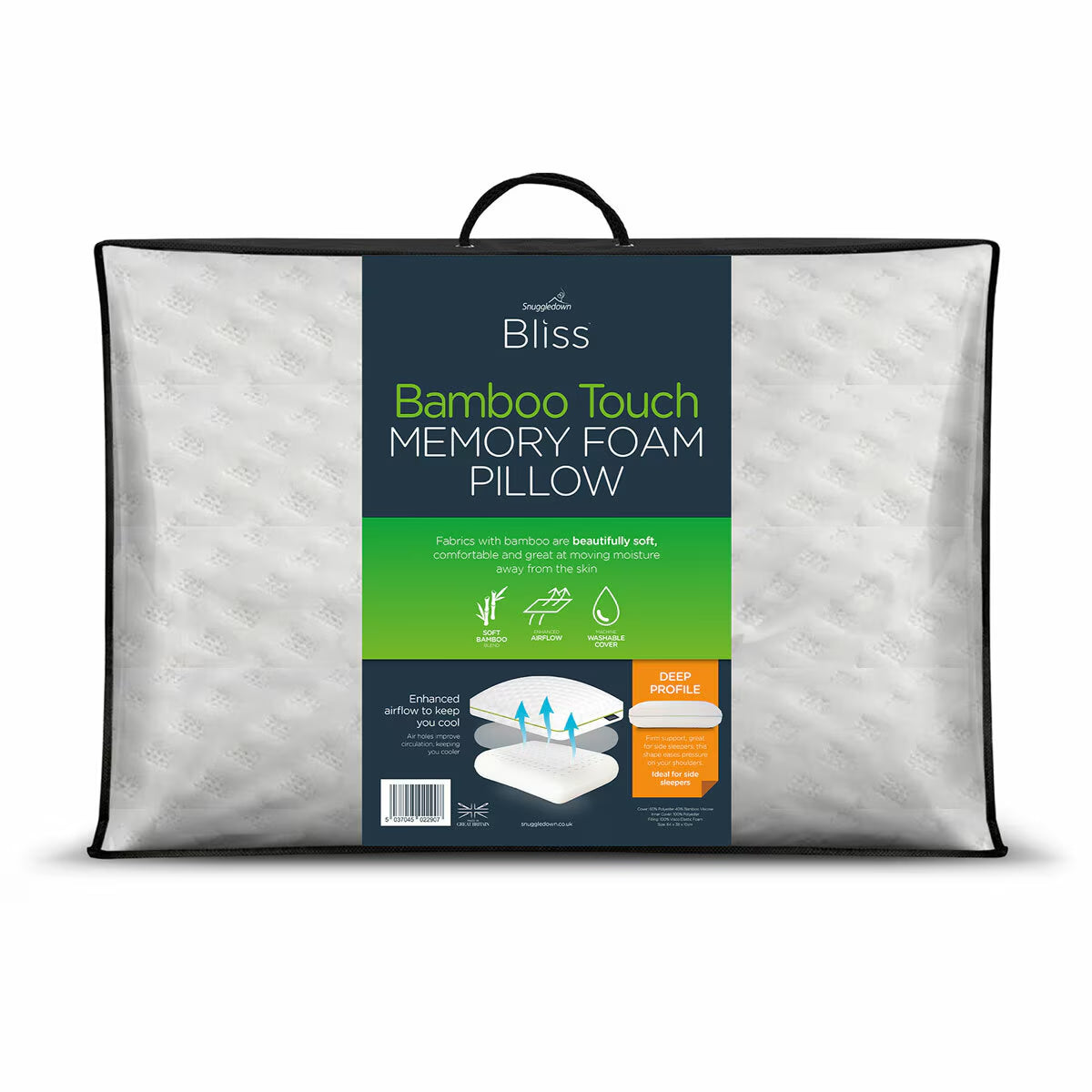 Snuggledown Bliss Bamboo Memory Foam Pillow image 0