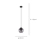 Eglo Ariscani 1 Smoked Glass Ball Light Pendant