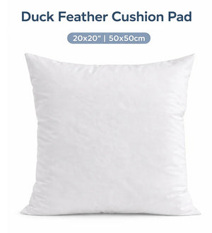 20x20” Duck Feather Cushion Pads (50x50cm) – Cotton Cover Cushion Inners
