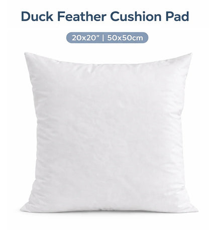 20x20” Duck Feather Cushion Pillow (50x50cm) – Cotton Cover Cushion Inners