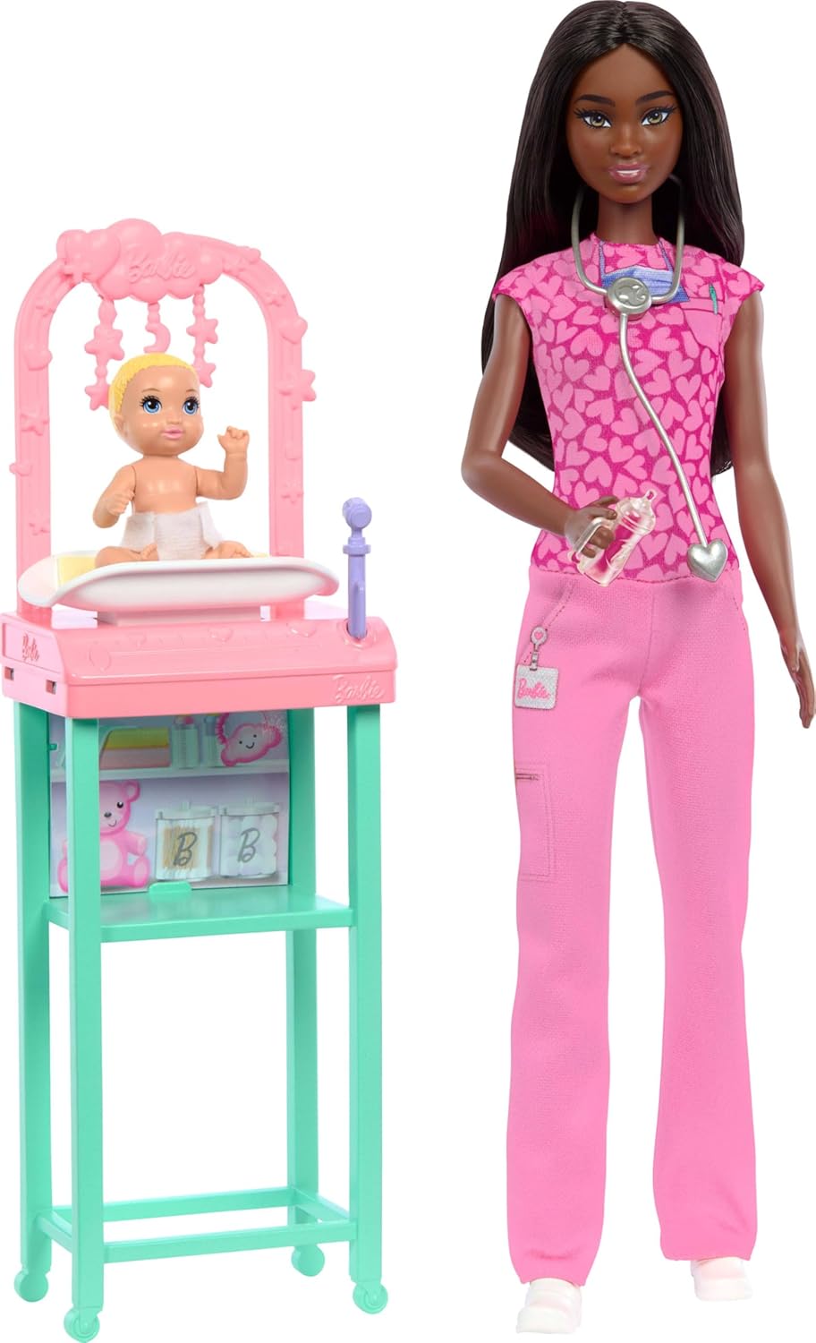 Barbie Baby Doctor with Brunette Fashion Doll & 1 Baby Doll image 0