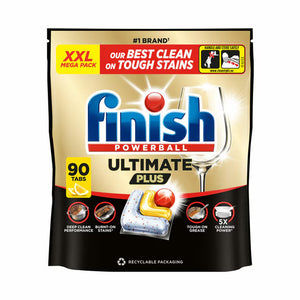 Finish Ultimate plus All in One Lemon Dishwasher Tablets, 90 Pack