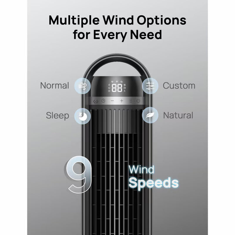 Dreo DR-HTF011S, Smart Cruiser Tower Fan in Black