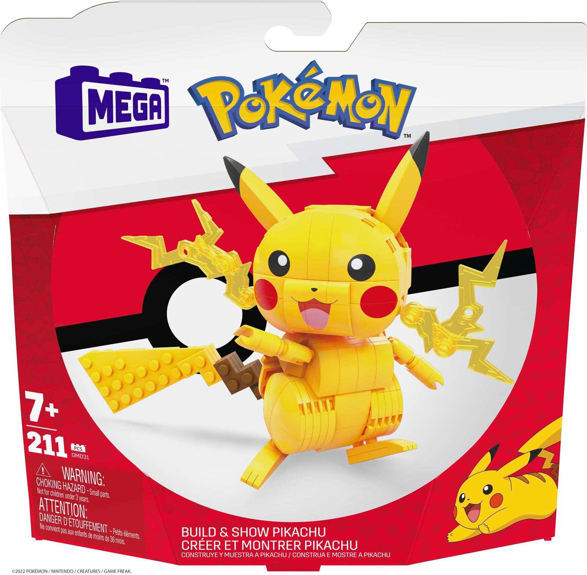 MEGA Pokémon Building Toy Kit Pikachu (211 Pieces) With 1 Action Figure image 5
