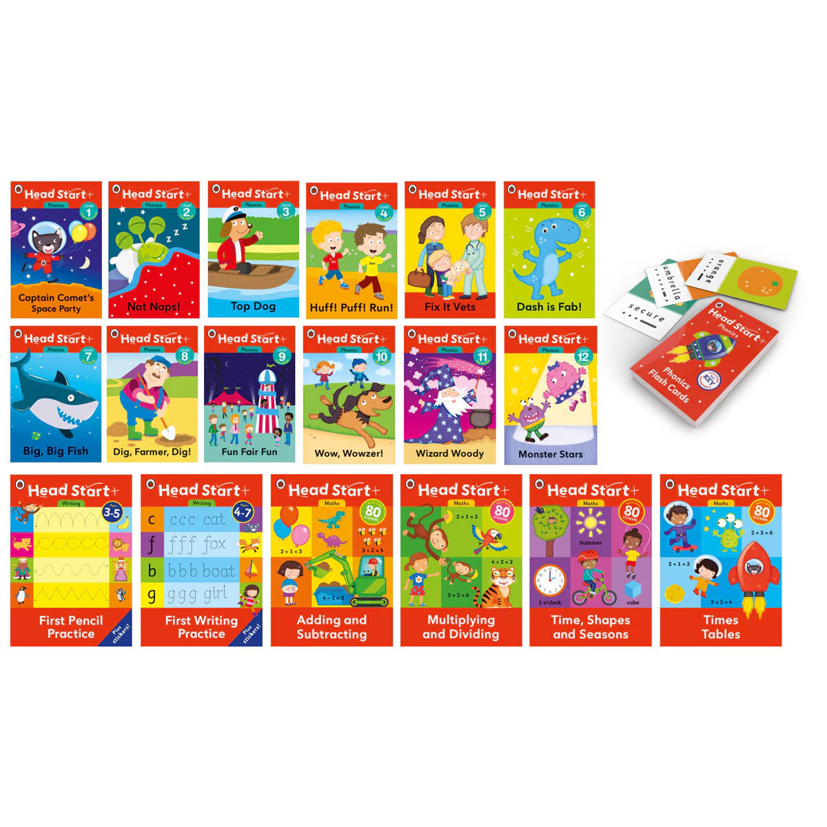 Ladybird Head Start 18 Books & Flashcards Set (4+ Years) image 1