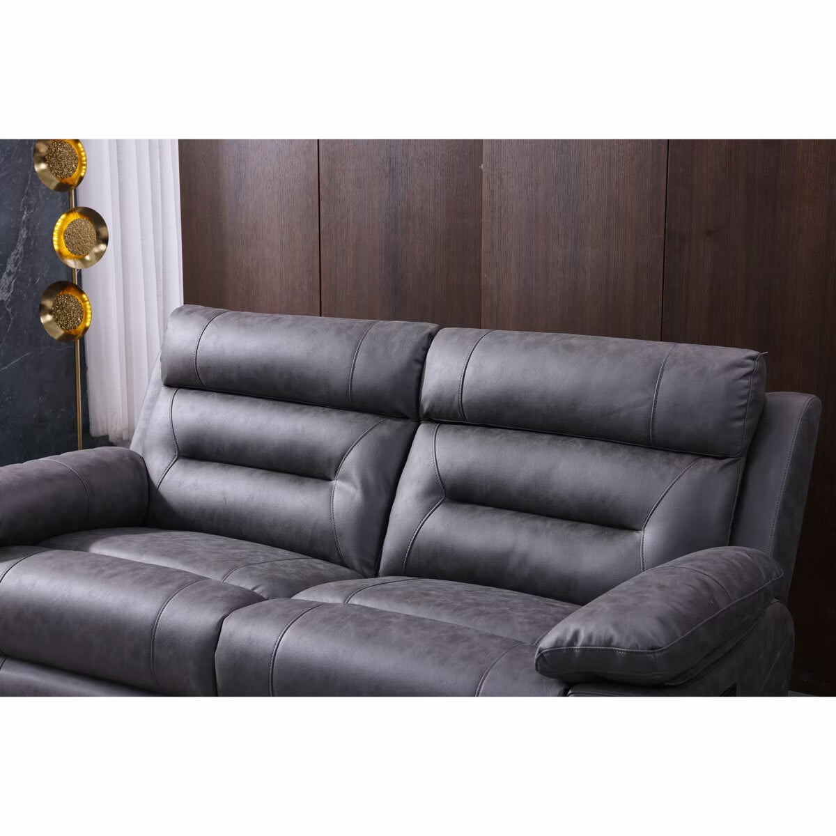 Lucca Grey Fabric Power Reclining Large 2 Seater Sofa