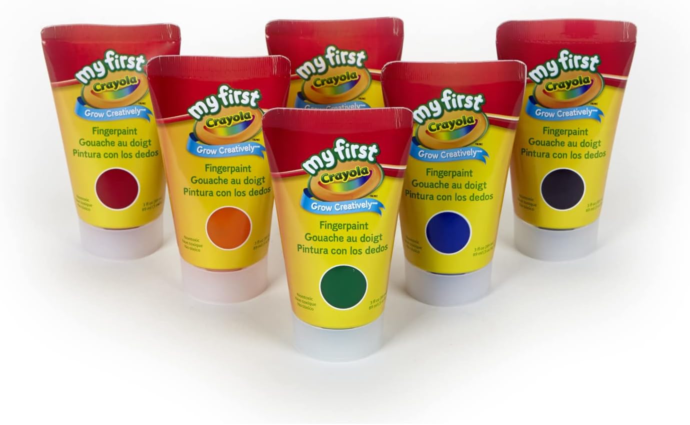 Crayola Washable Fingerpaint 6 Count Easy Squeeze Tubes image 2
