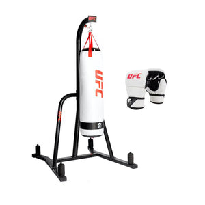 UFC Single Station Bag Stand with MMA 25Kg Punch Bag and 8Oz Sparring Gloves in  image 1