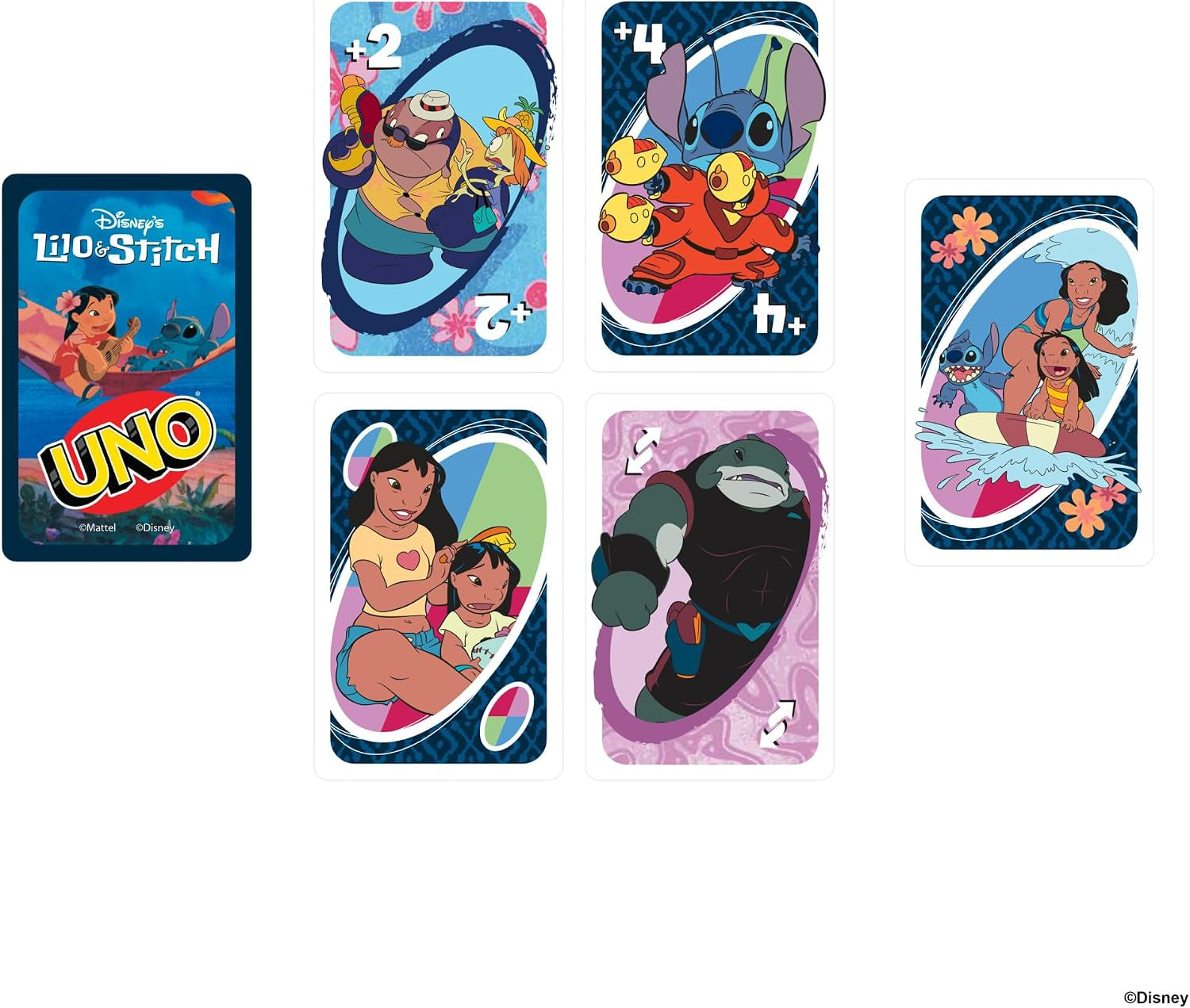 UNO Disney’S Lilo and Stitch Card Game for Kids, Adults & Family with Deck & Special Rule Inspired by the Movie, JCC10