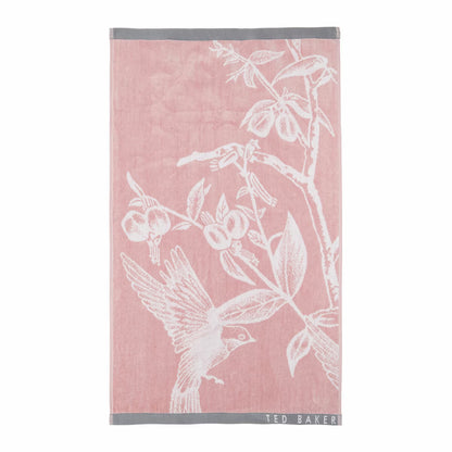 Ted Baker Navy Botanical Birds Bath & Hand Towel Bundle