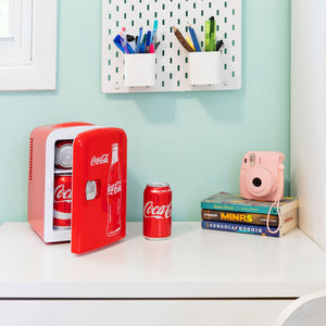 Coca-Cola Classic Coke Bottle 4L Mini Fridge 12V Cooler in Red