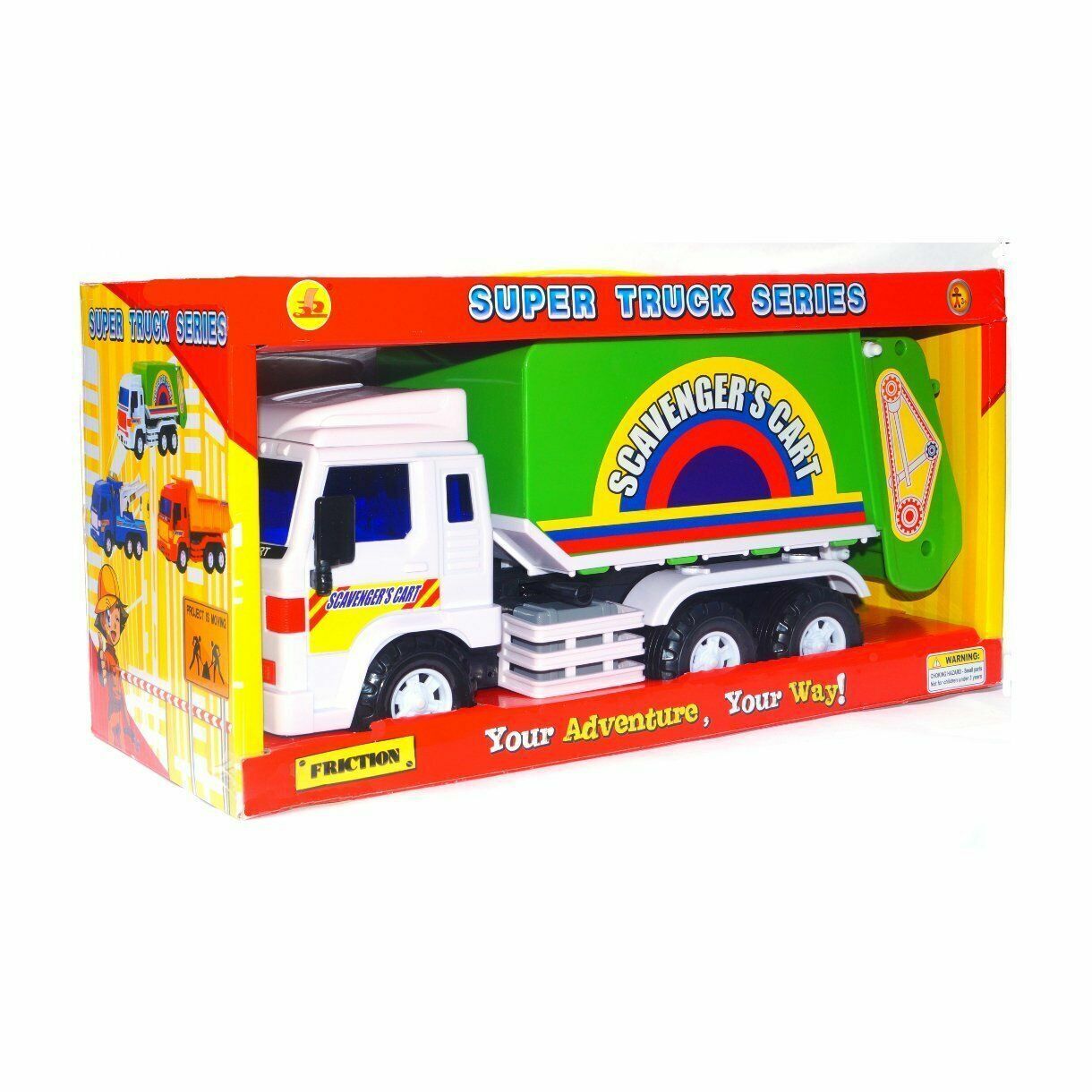 Bin Lorry Dumps When Full, Medium Duty Friction Powered Toy - Big-Daddy image 2