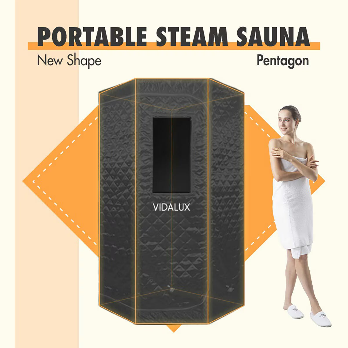 Vidalux Insta-Heat Indoor Portable Steam Sauna Pod image 5