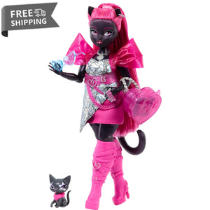 Monster High Catty Noir Doll, Werecat with Pet Cat Amulette & Accessories image 0