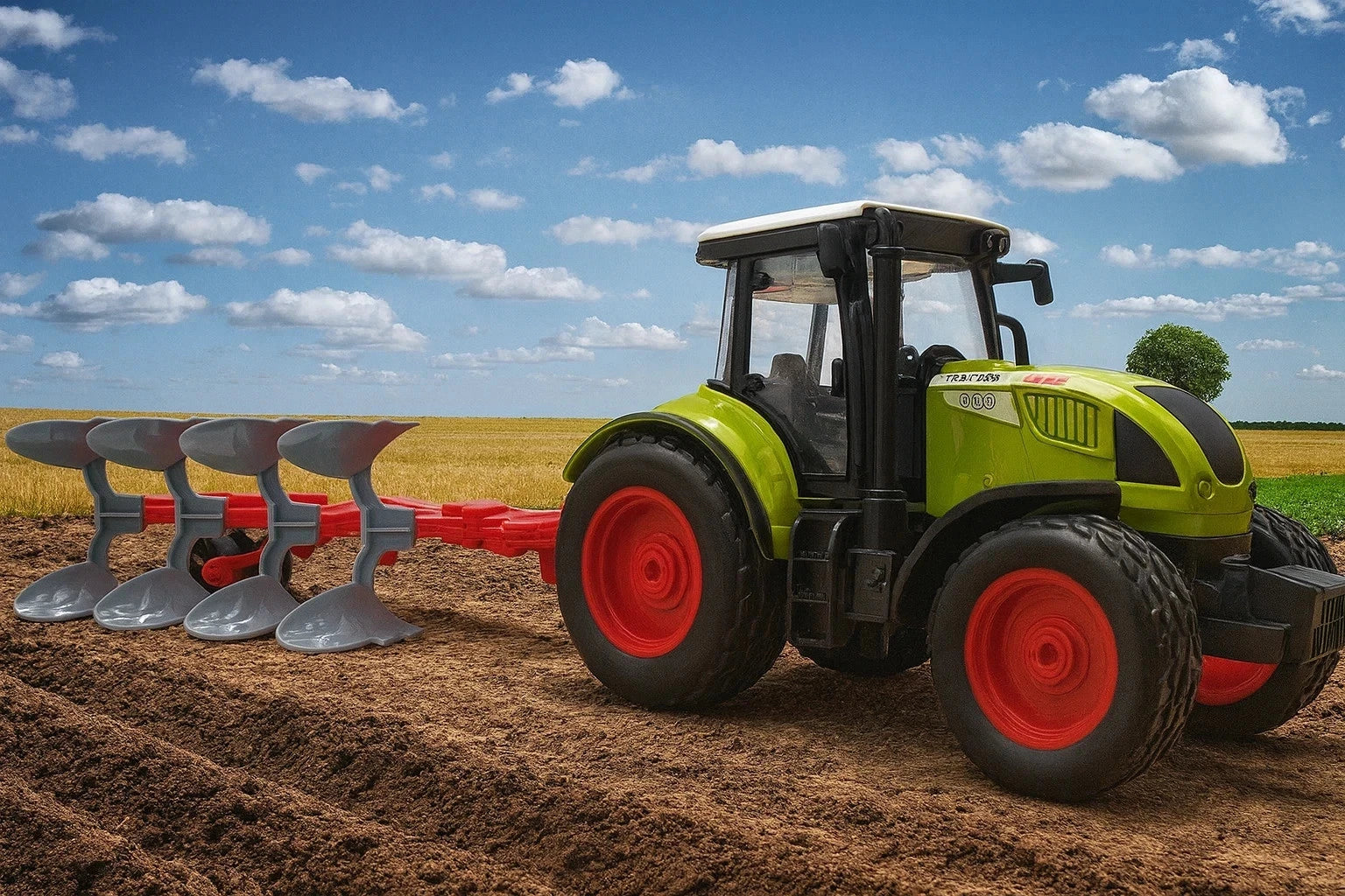 Big Daddy Farm Tractor Toy Truck 2-Piece with Sounds and Attachments image 4