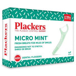 Plackers Micro Mint Dental Floss Picks 150 or 600 Ct Plaque Control image 0
