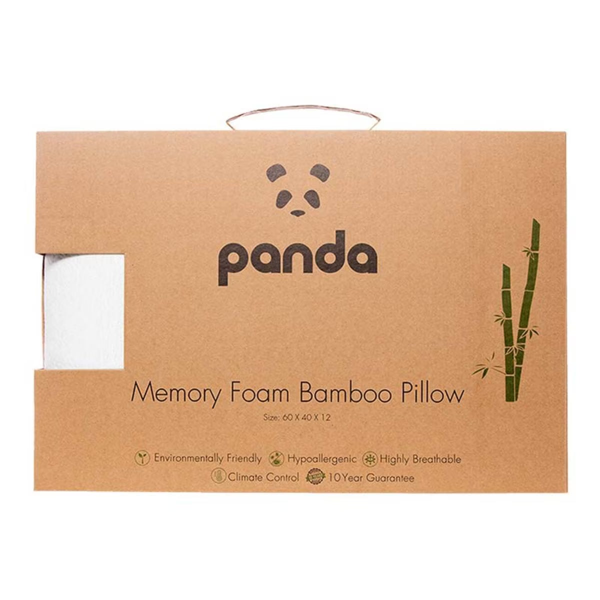 Panda Memory Foam Pillow with Bamboo Cover image 3