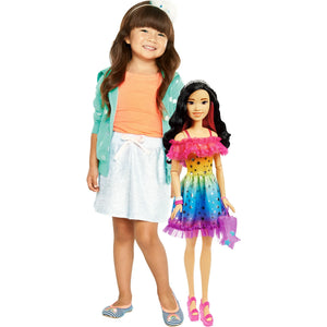 Barbie Large Doll with Black Hair, 71cm Tall, Dress & Styling Accessories image 0