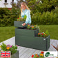 Stone Garden Hanbury 3-Tier Stackable Steel Planter Set in Green
