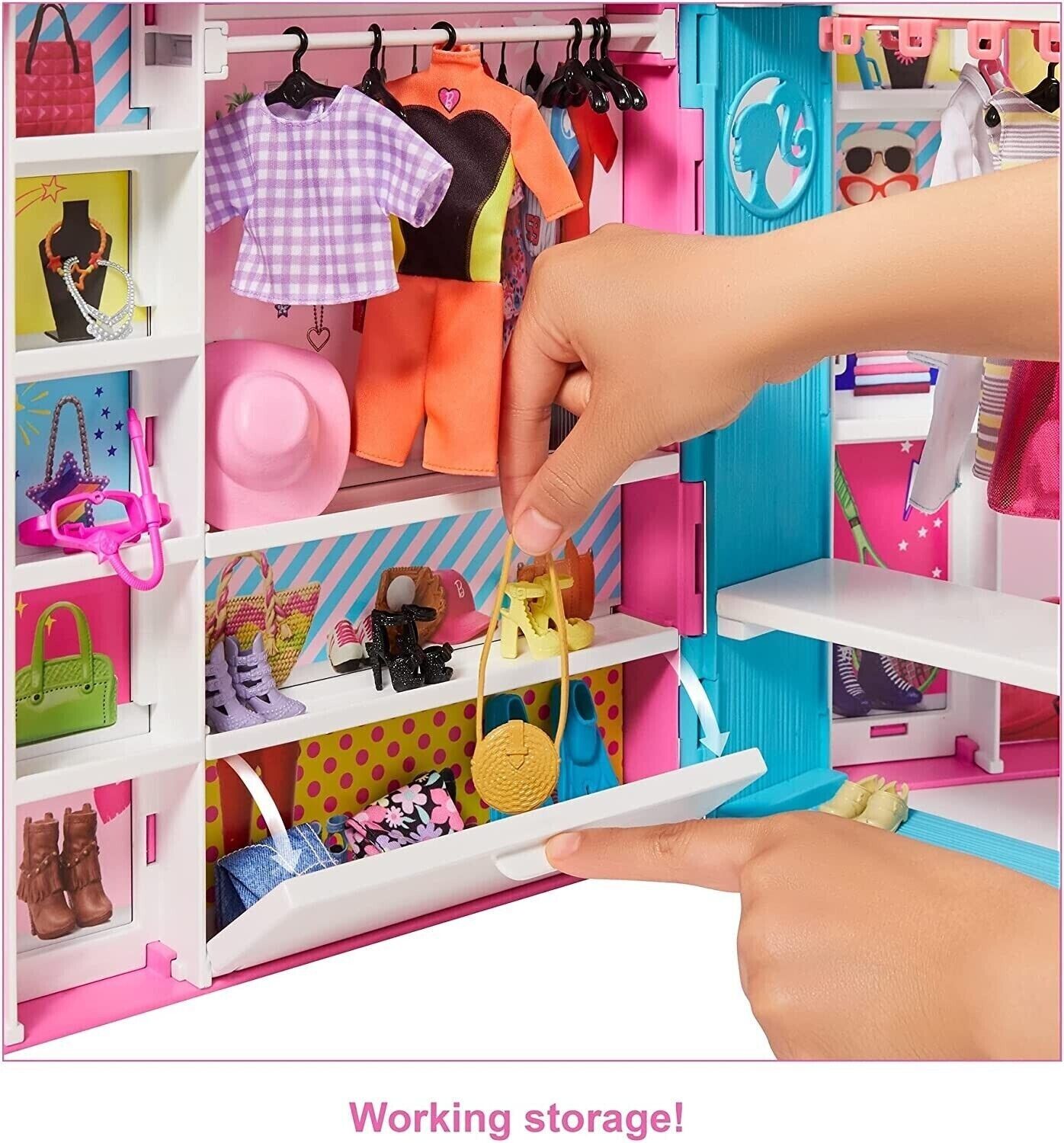 Barbie Closet Cupboard Playset with 30+ Accessories image 2