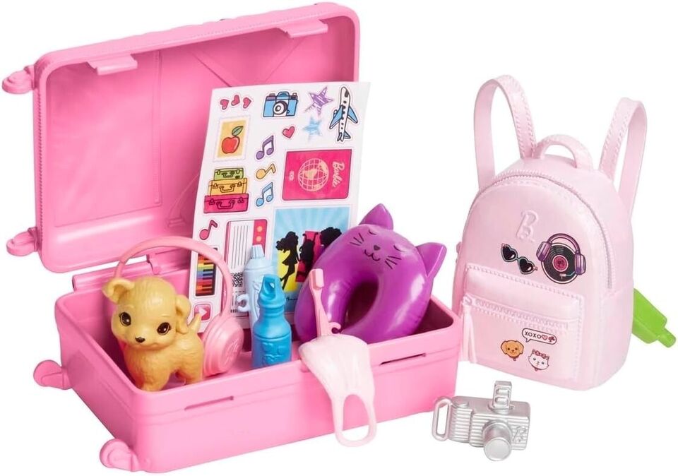 Barbie Doll with 'Malibu' Travel Set, Puppy and more image 5