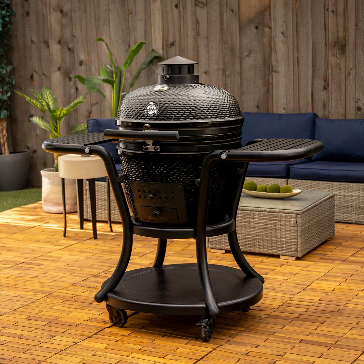 Pit Boss 24” (60 Cm) Ceramic Kamado Charcoal Barbecue Grill + Cover in Black