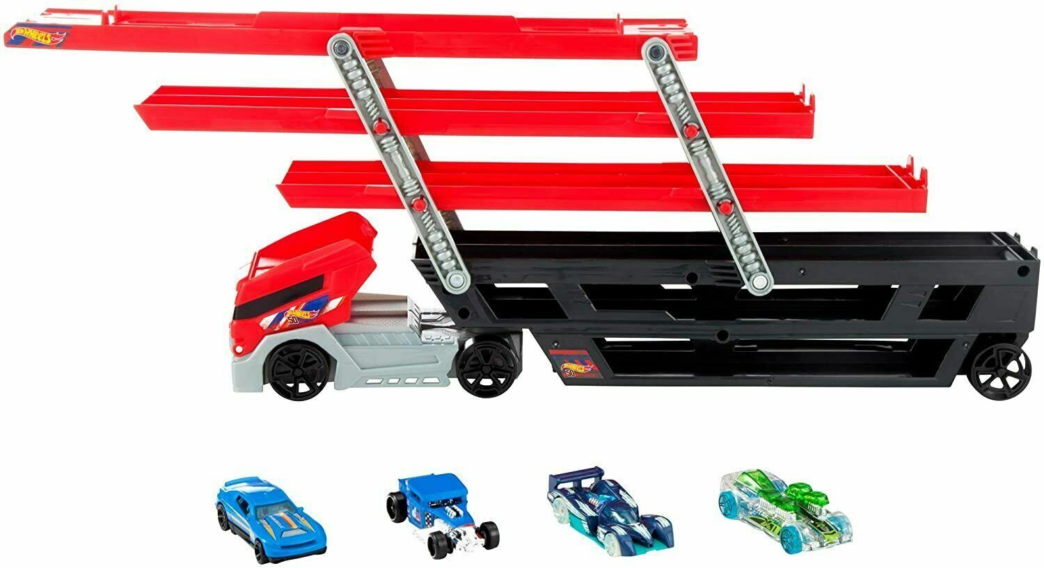 Hot Wheels Mega Hauler +4 Cars image 4