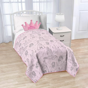 Disney Character Princess Blanket & Nogginz Cushion Set