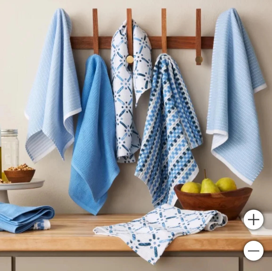 KitchenAid Printed Cotton Kitchen Towels Set – 8 Pack