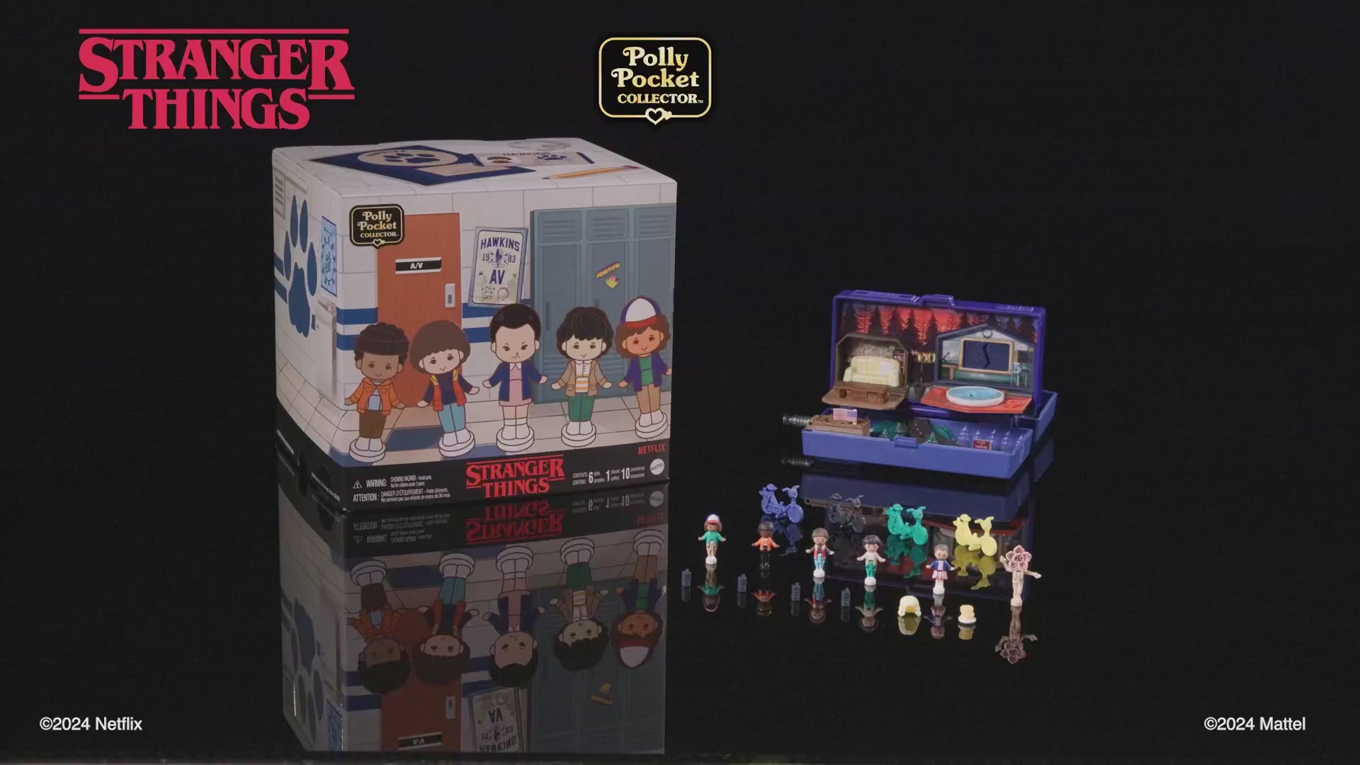 Polly Pocket Stranger Things Collector Compact Playset | 6 Dolls