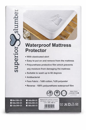 King Size 150x200 Waterproof Mattress Protector Cotton Skirt Cover Antibacterial