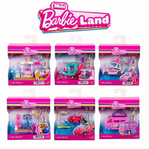 Barbie Mini Land Doll Playsets | Camper, Convertible, Taxi, Helicopter, Ice Cream & Bowling