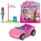 Coffret de jeu interactif Mini Barbie Land (5 pièces) avec poupée de 3,8 cm