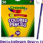 Crayola Colored Pencils Art Tools 50 Count