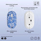 Souris sans fil Logitech M340, clics silencieux, motif floral bleu