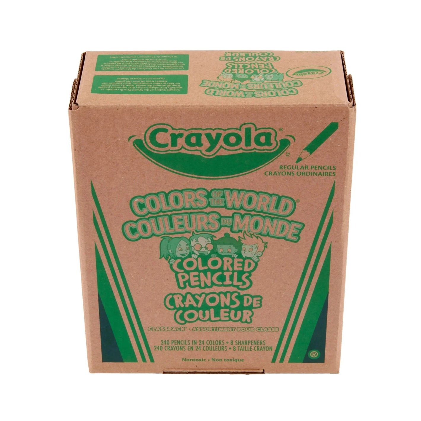 Crayola Couleurs du Monde Crayons de Couleur Teintes de Chair, Pack Scolaire (240 unités)