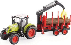 Big Daddy Farm Tractor with Lumber Transport | Lights & Sounds | Educational Kids Toy