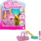 Coffret de jeu interactif Mini Barbie Land (5 pièces) avec poupée de 3,8 cm