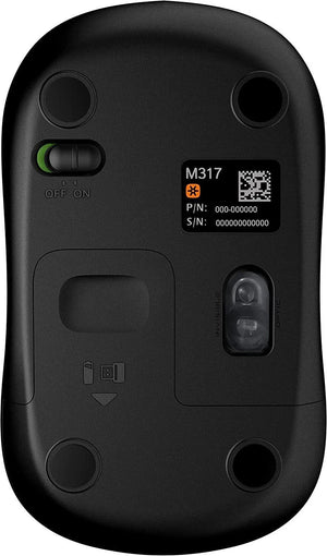 Logitech M317 Wireless Mouse | Black | Compact & Portable | PC, Mac, ChromeOS