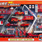 Coffret de voiture avec accessoires - Pompiers et secours 40 pièces