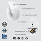 Logitech Lift for Business, Souris ergonomique verticale Bluetooth Blanc cassé