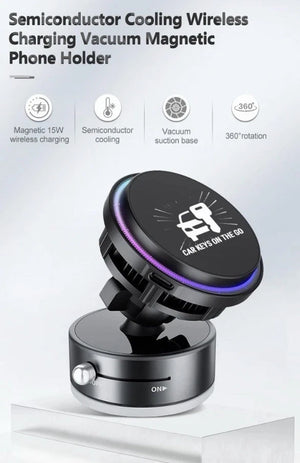 3 In 1 Magnetic Phone Holder Wireless Charger 360 Rotating With Cooling System