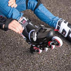 Osprey Kids Adjustable Quad Roller Skates | Small-Medium | Black & Red