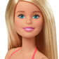 Poupée Barbie et piscine avec toboggan et accessoires