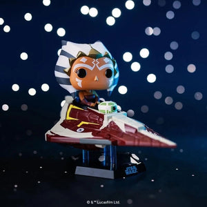 Funko Pop! Ride Super Deluxe Star Wars - Ahsoka Tano dans le chasseur stellaire Jedi Delta 7