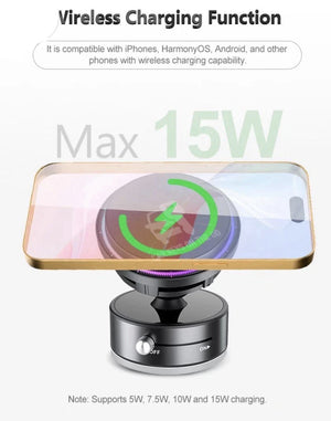 3 In 1 Magnetic Phone Holder Wireless Charger 360 Rotating With Cooling System