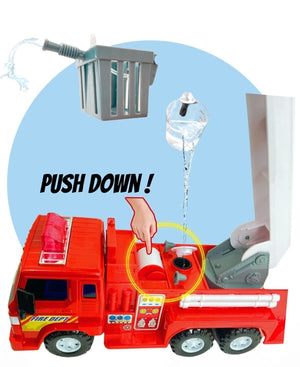 Camion de pompiers Big Daddy avec tuyau d'arrosage extensible et fonctionnel