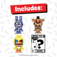 Funko Bitty Pop! Nightmare Bonnie 4-Pack | Five Nights at Freddy's Nightmare Bonnie, Chica, Freddy + Mystery Figure