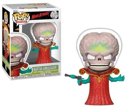 Funko Pop! Movies Martian Ambassador #1874 | Mars Attacks! Sci-Fi Vinyl Figure